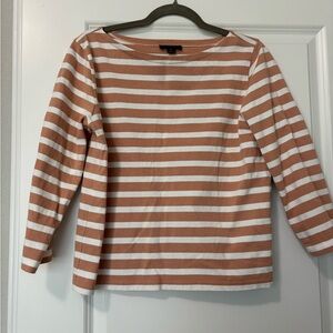 J. Crew Relaxed 3/4 Sleeve Boatneck Stripe T-Shirt Size‎ S